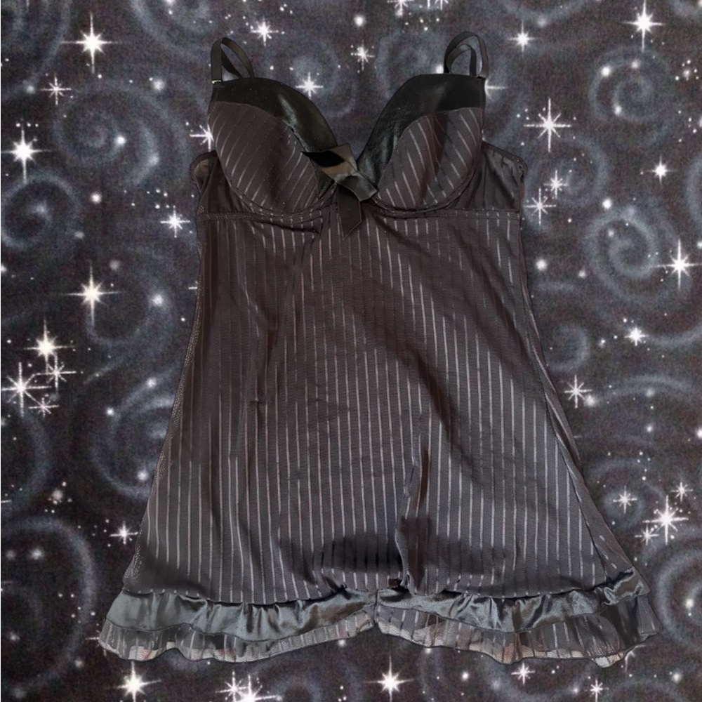 Beautiful Black Striped Women's lingerie dress 💋